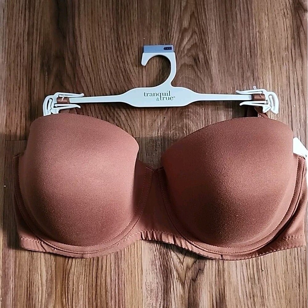 Tranquil & True 8 Way Wear Bra  Women Brown Size 40DDD Adjustable Straps Push Up